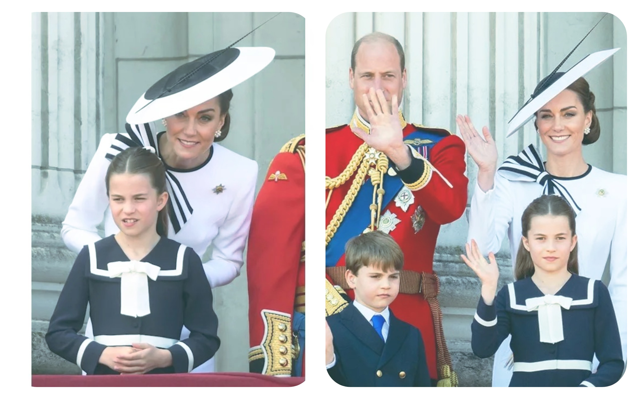 Prince William, Prince Louis, Kate Middleton, Princesse Charlotte