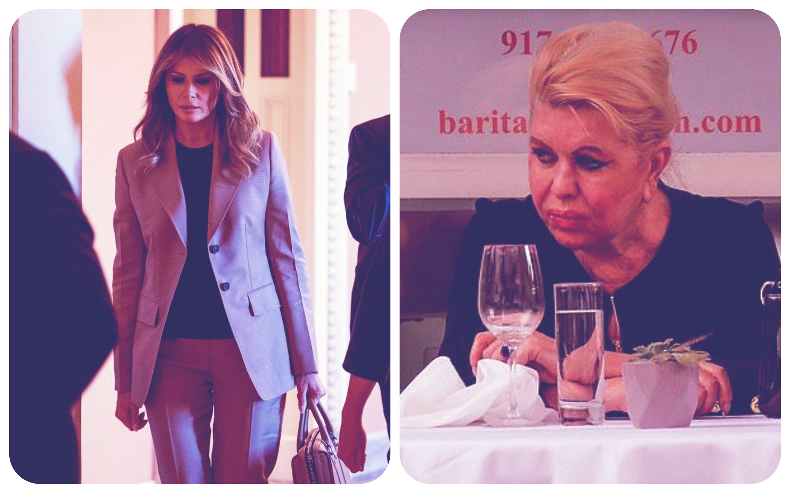 Ivana Trump et Melania Trump.